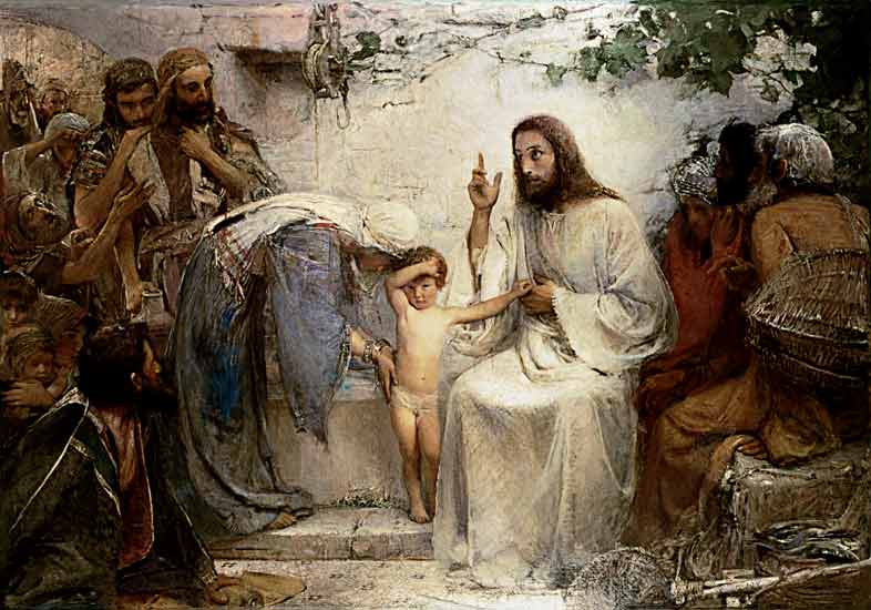 Christ and the Little Child van George William Joy