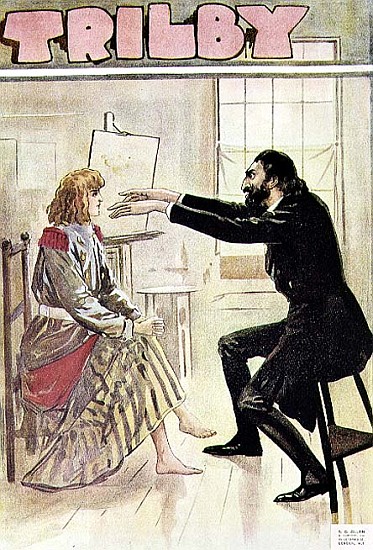 Trilby hypnotised by Svengali, illustration from ''Trilby'' van George L. Du Maurier