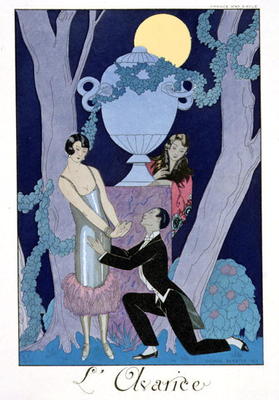 Avarice, 1924 (pochoir print) van Georges Barbier