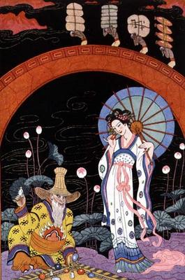 China, from 'The Art of Perfume', pub. 1912 (pochoir print) van Georges Barbier