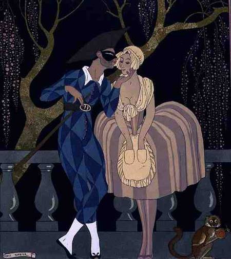 Harlequin's Kiss van Georges Barbier