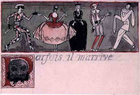 'Parfois il m'arrive' (ink and w/c on paper) van Georges Barbier