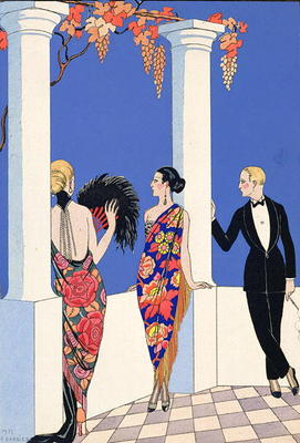The Taste of Shawls, 1922 (pochoir print) van Georges Barbier