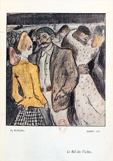 Le Bal de Vaches'', illustration from ''La Maison Philibert'' Jean Lorrain (1855-1906) published by  van Georges Bottini