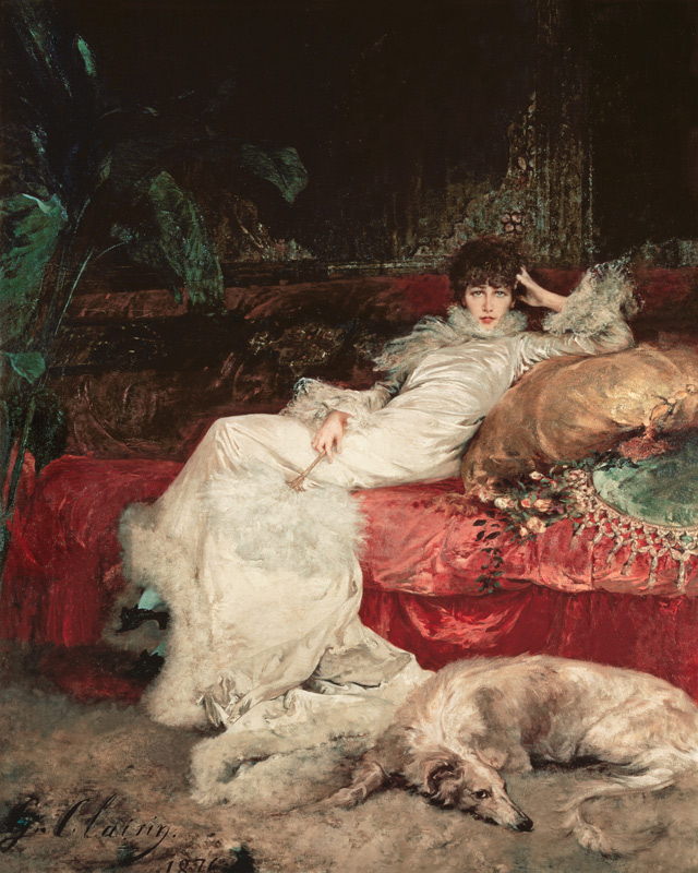 Sarah Bernhardt (1844-1923) van Georges Clairin
