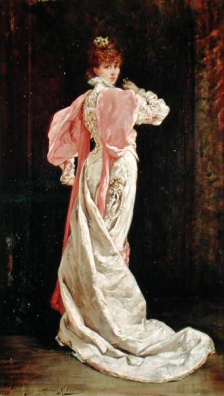 Sarah Bernhardt (1844-1923) in the role of the Queen in 'Ruy Blas' by Victor Hugo van Georges Clairin