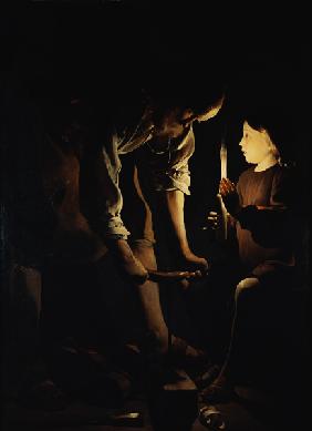 Joseph als Zimmermann und der Jesusknabe