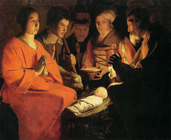 Adoration of the Shepherds van Georges de La Tour