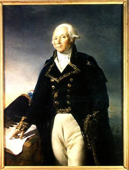 Portrait of Francois-Christophe Kellermann (1735-1820) van Georges Rouget