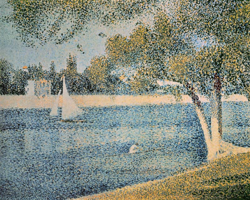 Seurat / Seine near Grande Jatte / c1887 van Georges Seurat