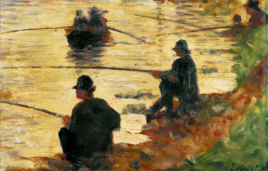 Anglers, Study for 'La Grande Jatte' van Georges Seurat