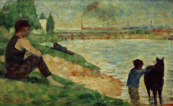 G.Seurat, Knaben mit Pferd van Georges Seurat