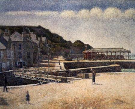 The Harbour and the Quays at Port-en-Bessin van Georges Seurat