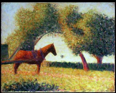 The Harnessed Horse van Georges Seurat