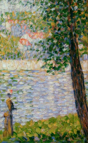 Seurat / Morning Stroll / Painting, 1884 van Georges Seurat