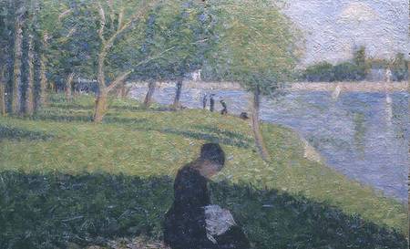 The seamstress, or Sunday at the Grande Jatte, study for 'A Sunday Afternoon on the Island of La Gra van Georges Seurat