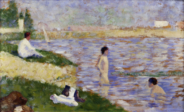 Seurat, Study for Swimming at Asnières van Georges Seurat