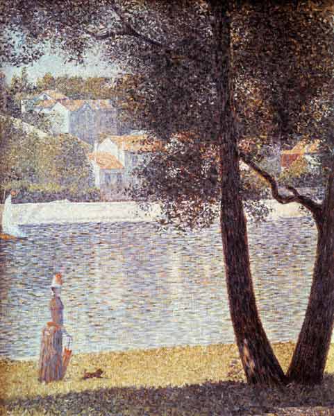 The Seine at Courbevoie van Georges Seurat