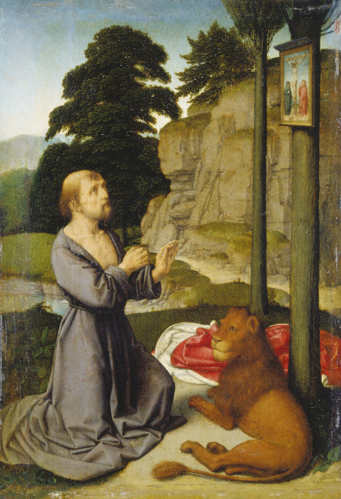 Saint Jerome in the Wilderness van Gerard David