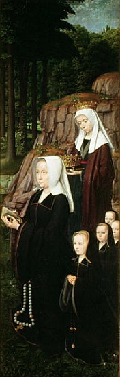 Right hand panel of the Jean de Trompes Triptych with Patrons (detail of 61195) van Gerard David
