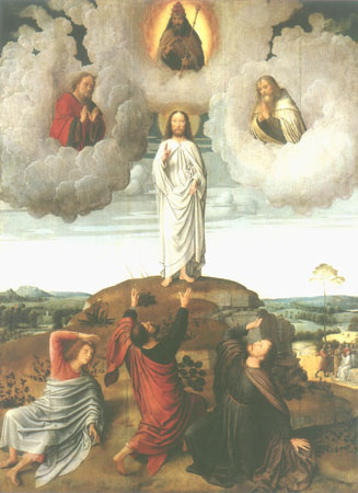 Verklärung Jesu (Mitteltafel eines Tryptichons) van Gerard David