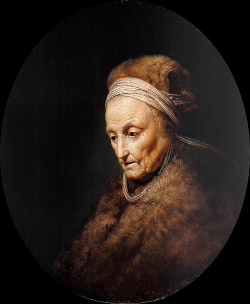 Portret van Rembrandt's moeder van Gerard Dou