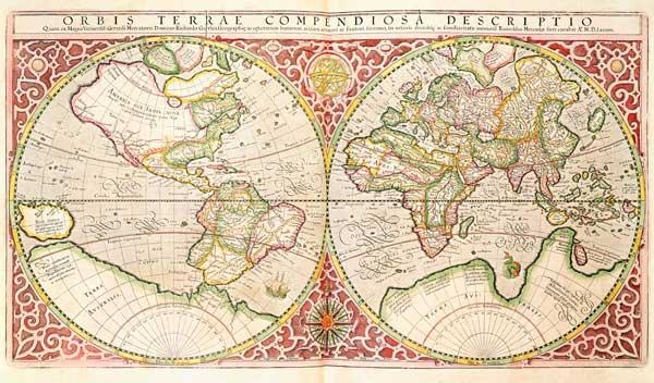 Double Hemisphere World Map