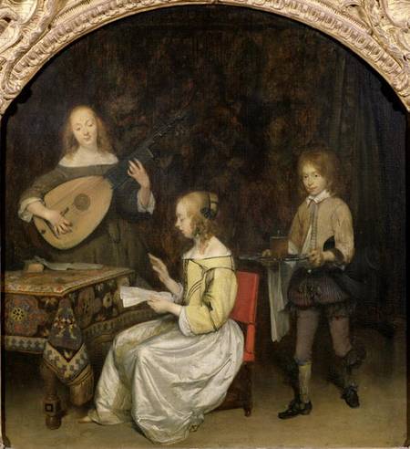 The Concert: Singer and Theorbo Player van Gerard ter Borch or Terborch