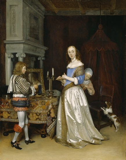 Lady at her Toilette van Gerard ter Borch or Terborch