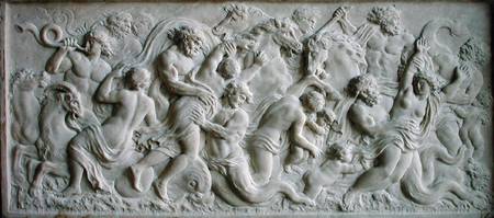 Relief depicting nereids carried away by tritons van Gerard van Opstal