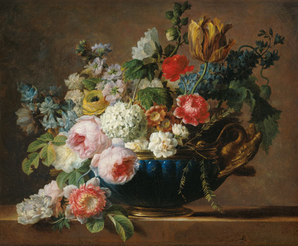 Vase of flowers van Gerard van Spaendonck