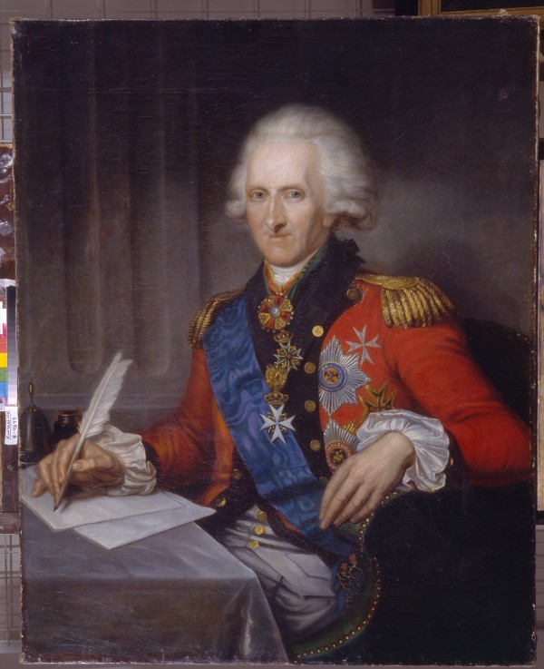 Portrait of the statesman and reformer Count Jacob Sievers (1731-1808) van Gerhard von Kügelgen