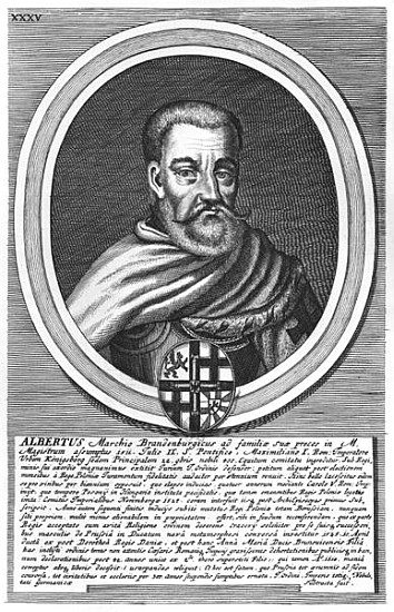 Albert of Brandenburg (xylograph) van German School