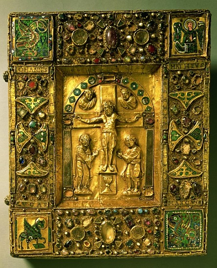 Gospel Cover, Ottonian, Germany, 11th century (gold, enamel and semi-precious stones) van German School