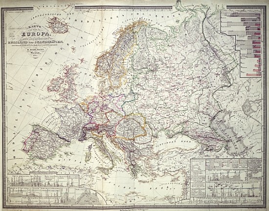 Map of Europe van German School