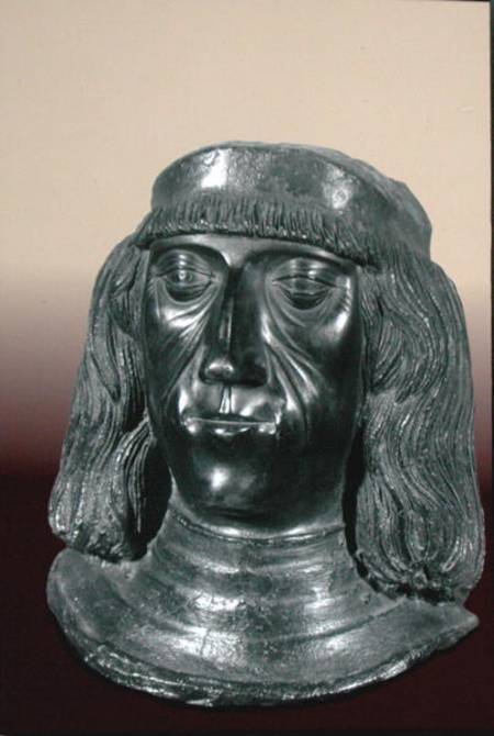 Portrait bust of the Holy Roman Emperor Maximilian I (1459-1519) van German School