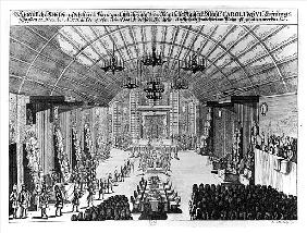 Banquet in the Romer Hall at Frankfurt-am-Main, in honour of the coronation of Charles VI (1685-1740
