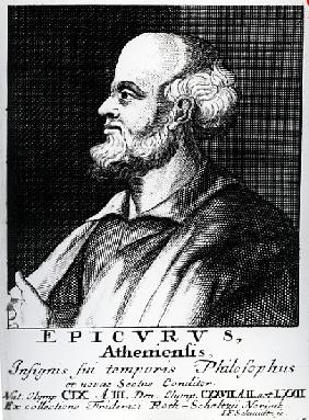 Epicurus; engraved by Johann Fredrich Schmidt
