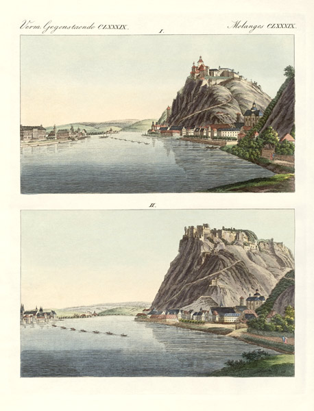 Picturesque views of the Rhine van German School, (19th century)