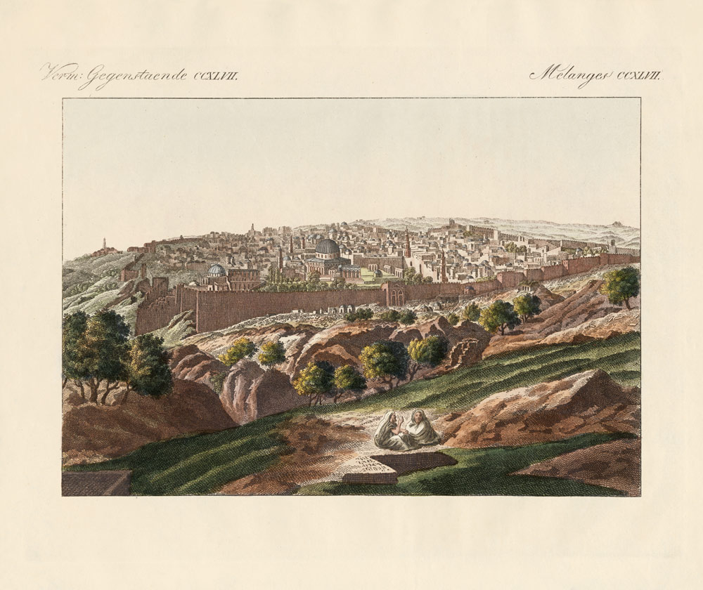 View of Jerusalem van German School, (19th century)