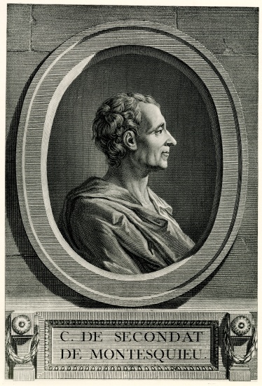 Charles de Secondat de Montesquieu van German School, (19th century)