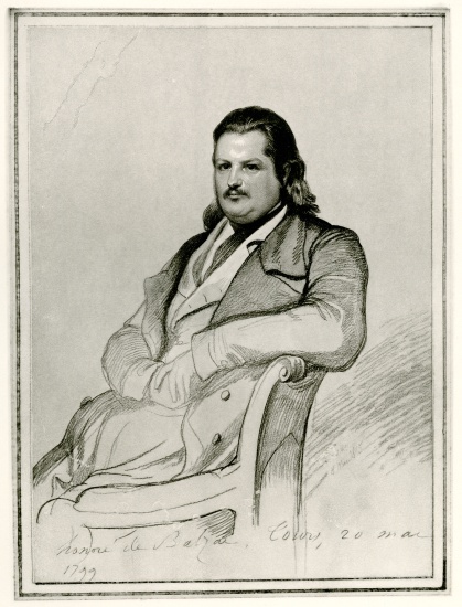 Honoré de Balzac van German School, (19th century)