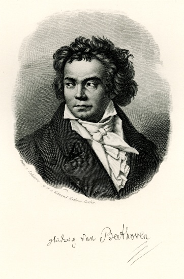 Ludwig van Beethoven van German School, (19th century)