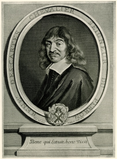 René Descartes van German School, (19th century)