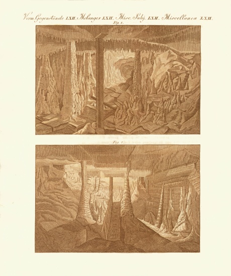 Strange caves van German School, (19th century)