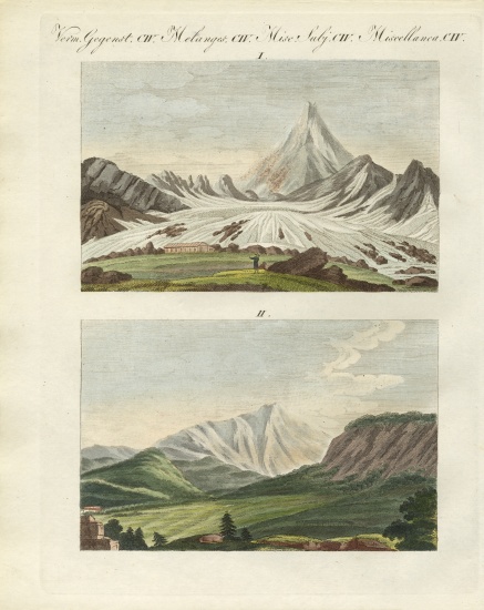 Strange mountains van German School, (19th century)