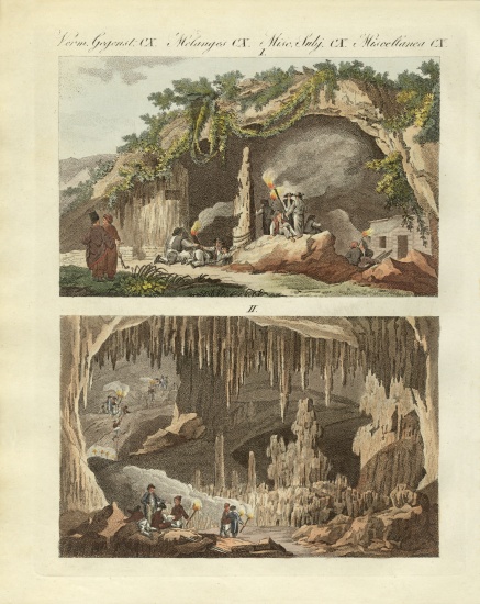The cave of Antiparos van German School, (19th century)