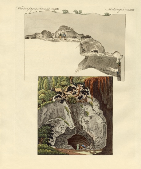 The cave of Gaillenreuth van German School, (19th century)