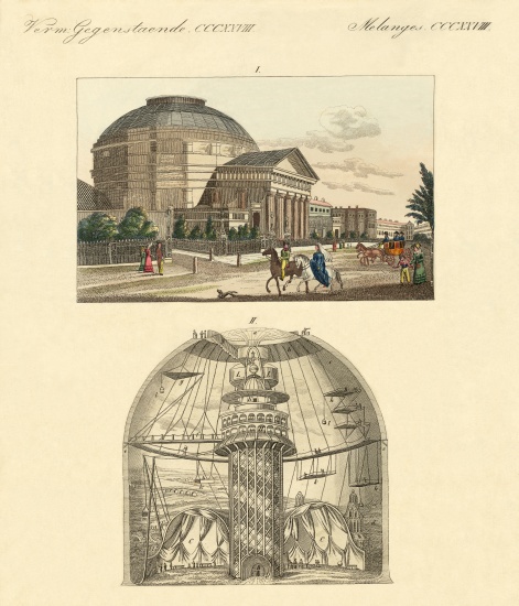 The Colosseum of Regent's Park in London van German School, (19th century)
