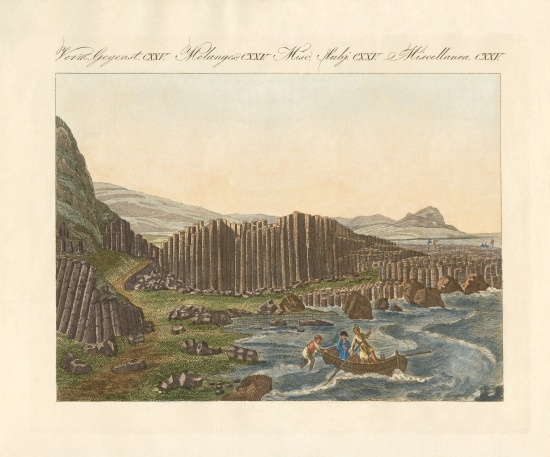 The giant dike in Ireland van German School, (19th century)
